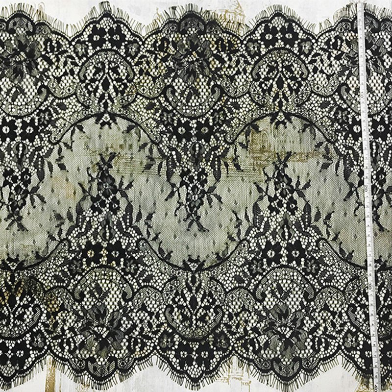Lace Trim Wave Eyelash Nylon Lace Fabric for Bridal Wholesale Supplier 9